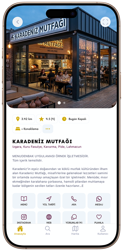 Menudenbak mobil uygulama mockup 1